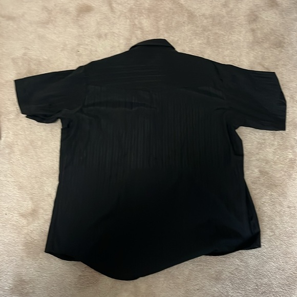 Ely Cattleman Men's Black Short Sleeve Pearl Snap Button Up Shirt Size XL 17 1/2 - Picture 7 of 7